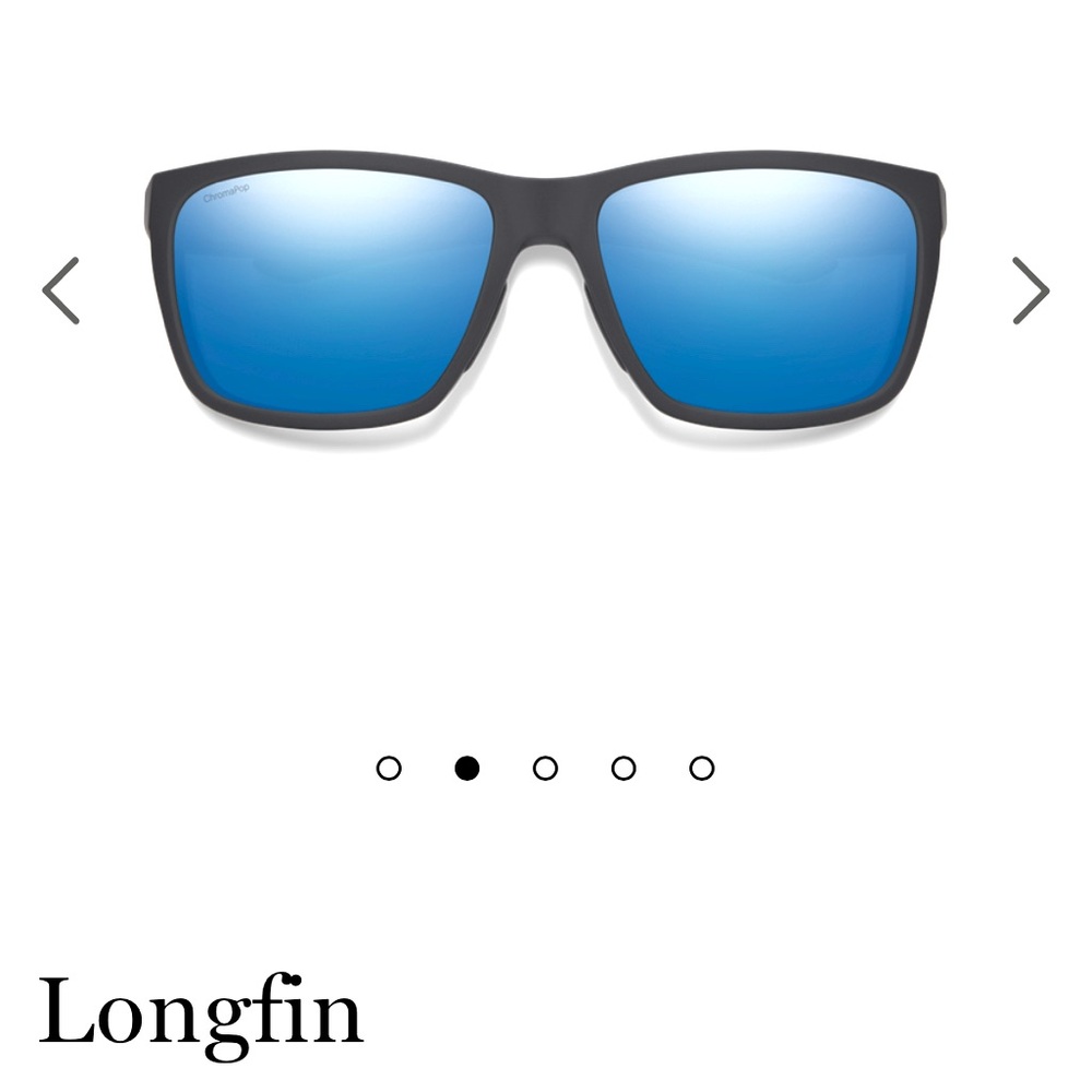 Smith Optics “Longfin” Black + ChromaPop Polarized Blue Mirror Lenses